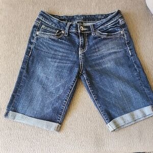 a.n.a Blue Jean Shorts with Rolled Hems